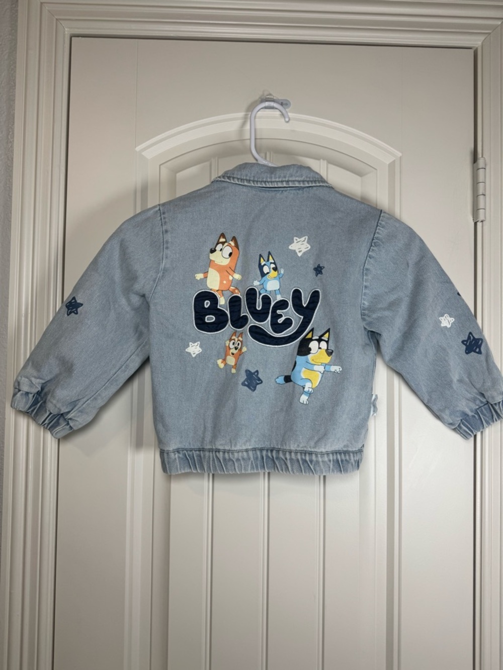 Kids Cotton Denim Cartoon Bluey Jean Jacket - Size 4T